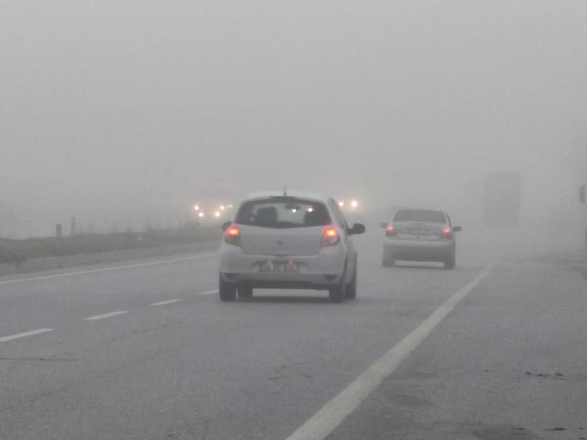 Aydın'da sis sürücülere zor anlar yaşatıyor