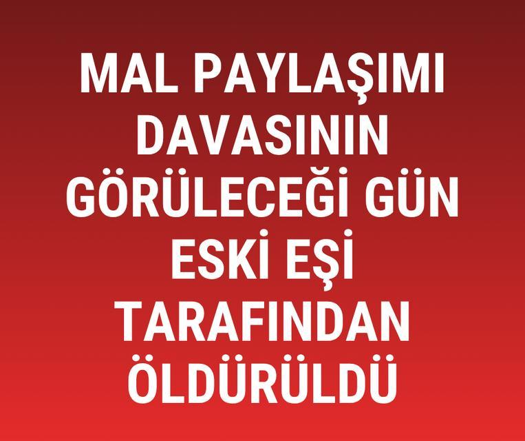 Mal paylaşımı davasının görüleceği gün eski eşi tarafından öldürüldü
