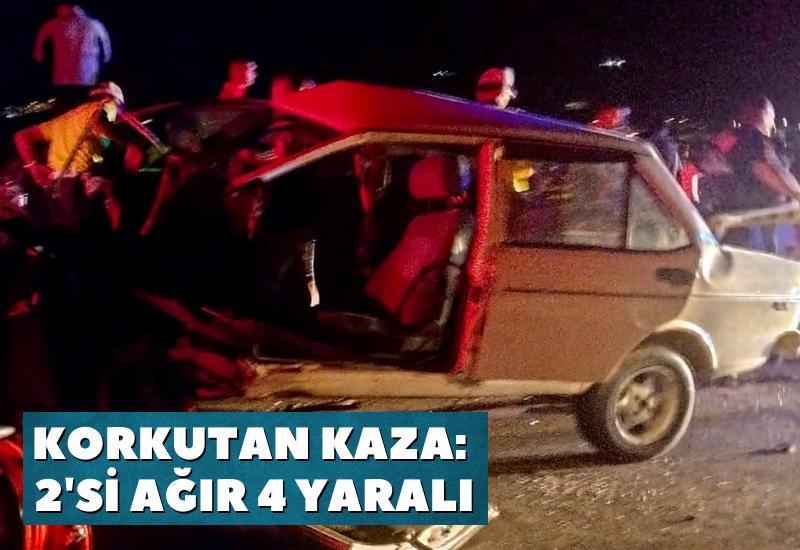 Korkutan kaza: 2'si ağır 4 yaralı