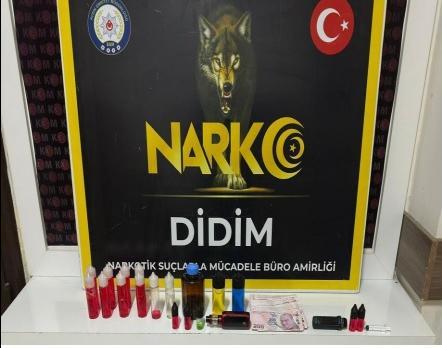 Aydın’da sıvı uyuşturucu operasyonu: 1 kilo 845 gram ele geçirildi