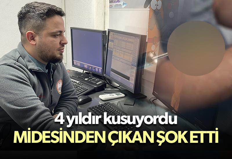4 yıldır kusuyordu midesinden çıkan şok etti