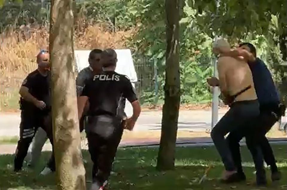 Film sahnelerini aratmayan anlar