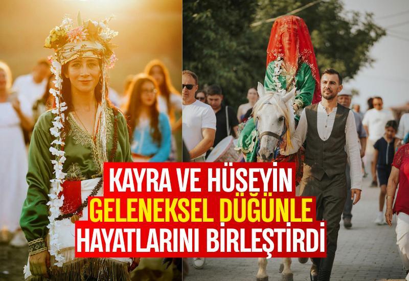 Kayra ve Hüseyin geleneksel düğünle hayatlarını birleştirdi