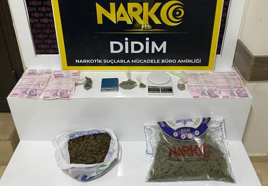Aydın’da 1 kilo esrar ve yüklü para ele geçirildi