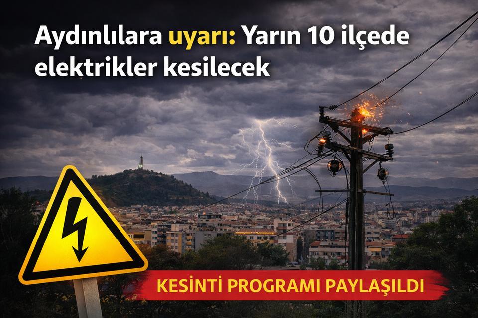 Aydınlılara uyarı: Yarın 10 ilçede elektrikler kesilecek