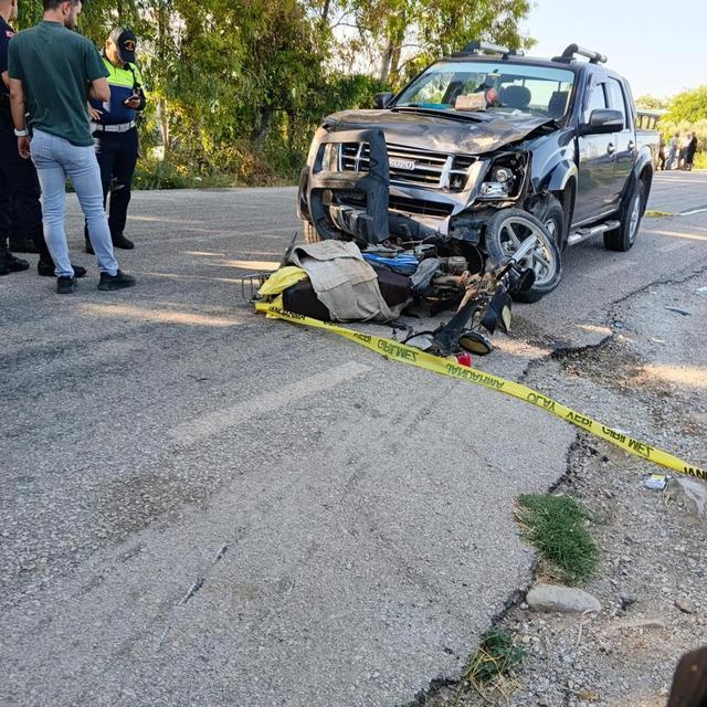 82 yaşındaki motosikletli, kazada hayatını kaybetti