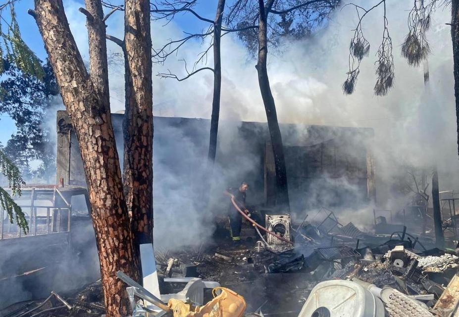 Yangın yaşlı kadını sinir krizine soktu