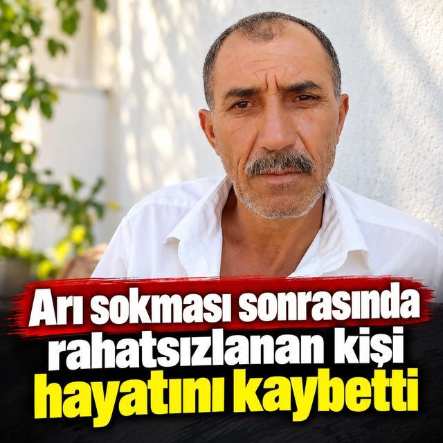Arı sokması sonrasında rahatsızlanan kişi hayatını kaybetti