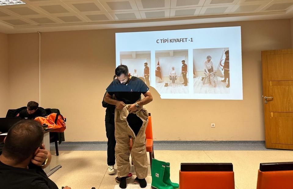 Nazilli Devlet Hastanesi’nde uygulamalı tatbikat yapıldı