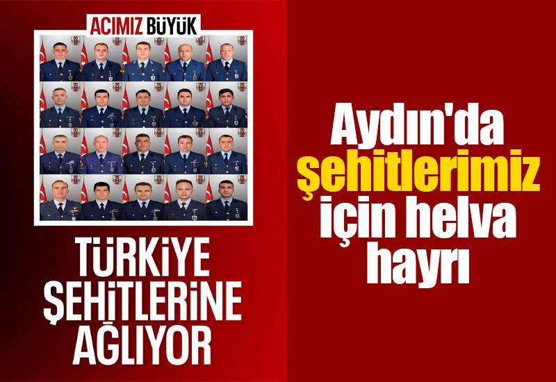 Aydın'da şehitlerimiz için helva hayrı