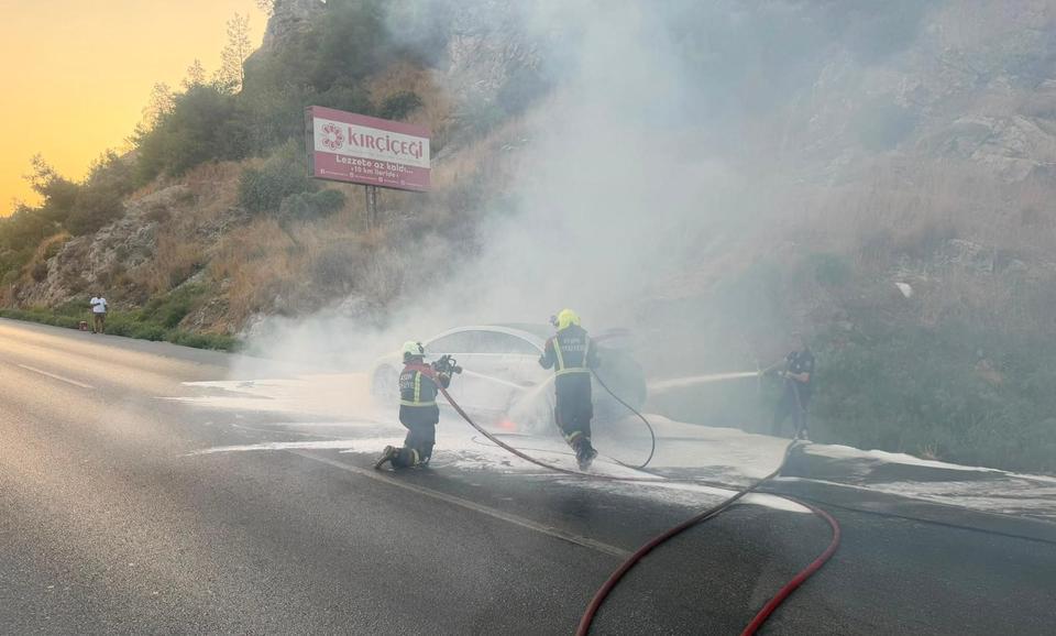 Aydın’da 8 milyon TL'lik elektrikli otomobil 12 saat boyunca yandı