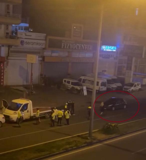 Ehliyeti alınan alkollü kadın sürücü sinir krizi geçirdi