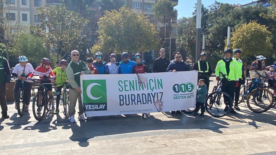 Aydın’da Yeşilay’dan “Bağımsızlık ve Sağlık” temalı bisiklet turu