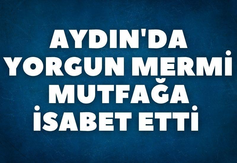 Aydın'da yorgun mermi mutfağa isabet etti