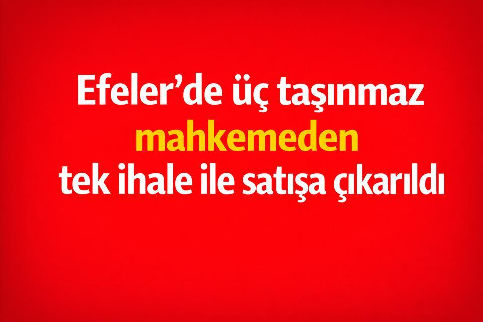 Efeler’de üç taşınmaz mahkemeden tek ihale ile satışa çıkarıldı
