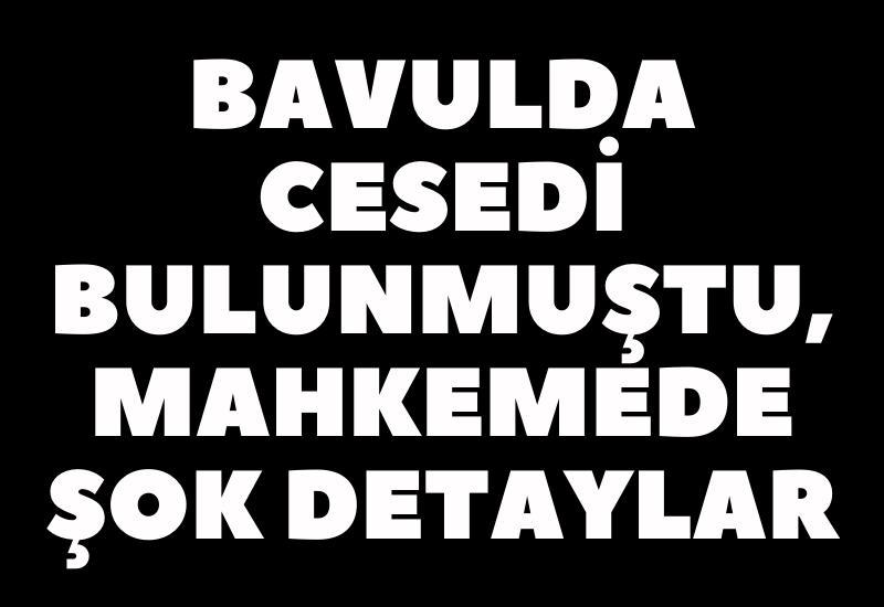 Bavulda cesedi bulunmuştu, mahkemede şok detaylar