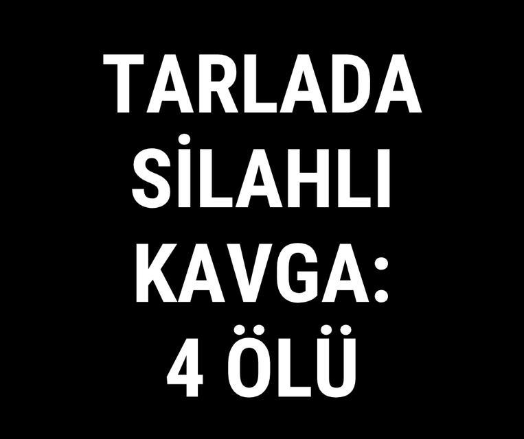 Tarlada silahlı kavga: 4 ölü