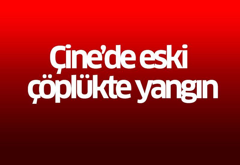 Çine’de eski çöplükte yangın