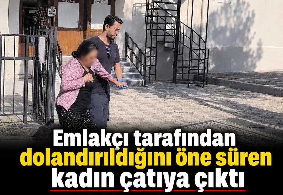 Emlakçı tarafından dolandırıldığını öne süren kadın çatıya çıktı