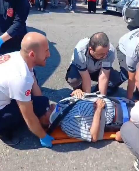 SAMSUN'DA OTOMOBİLİN ÇARPTIĞI YAŞLI ADAM YARALANDI