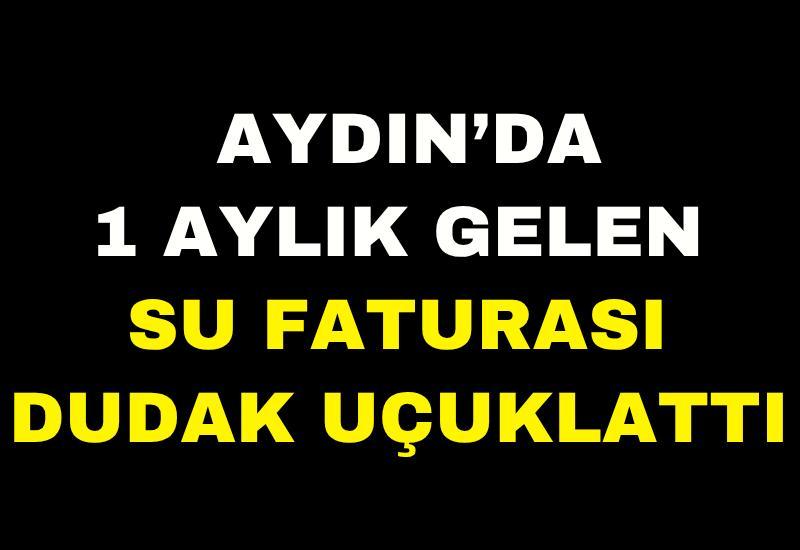 Aydın’da 1 aylık gelen su faturası dudak uçuklattı