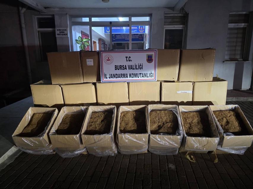 750 kilogram kaçak tütün ele geçirildi