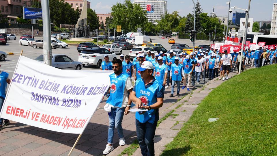 TES-İŞ ve Milaslı muhtarlardan Maden Yasası'na destek