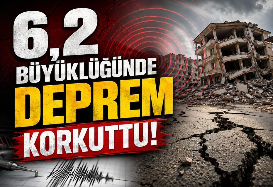 6,2 büyüklüğündeki deprem korkuttu!
