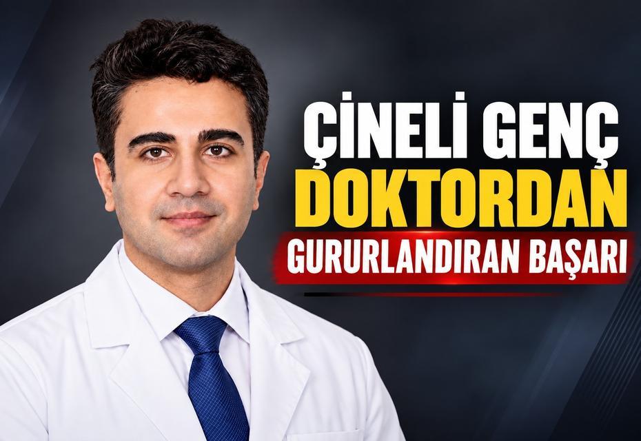 Çineli genç doktordan gururlandıran başarı
