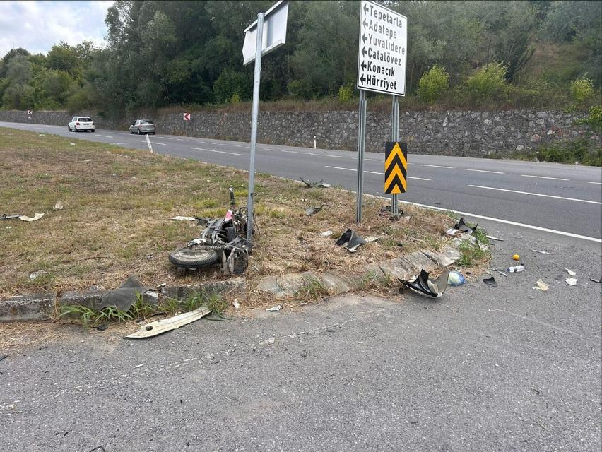 Otomobil ile elektrikli bisiklet çarpıştı: 1 ölü