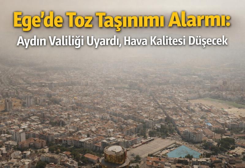 Ege’de toz taşınımı alarmı: Aydın Valiliği uyardı, hava kalitesi düşecek