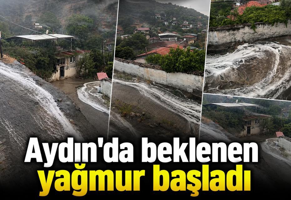 Aydın'da beklenen yağmur başladı