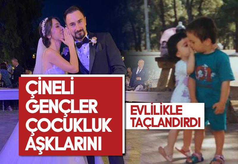 Çineli gençler çocukluk aşklarını evlilikle taçlandırdı