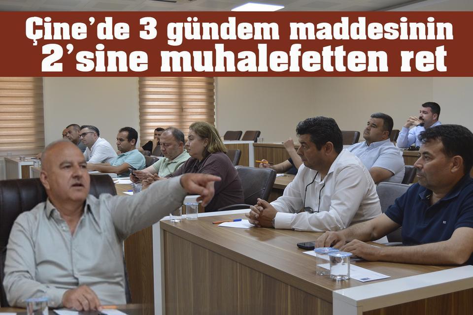 Çine’de 3 gündem maddesinin 2’sine muhalefetten ret