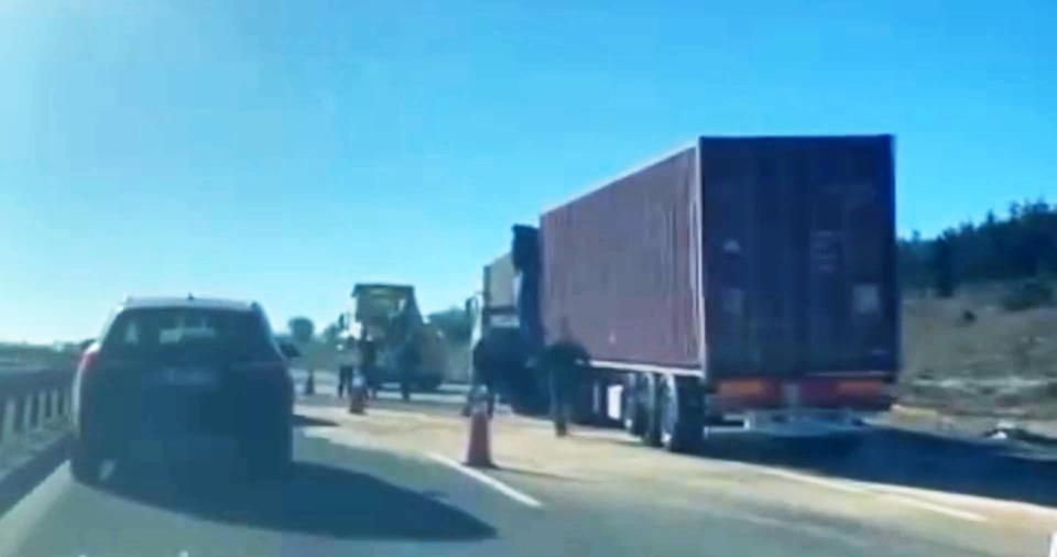 2 çocuk babası tır şoförü kazada hayatını kaybetti