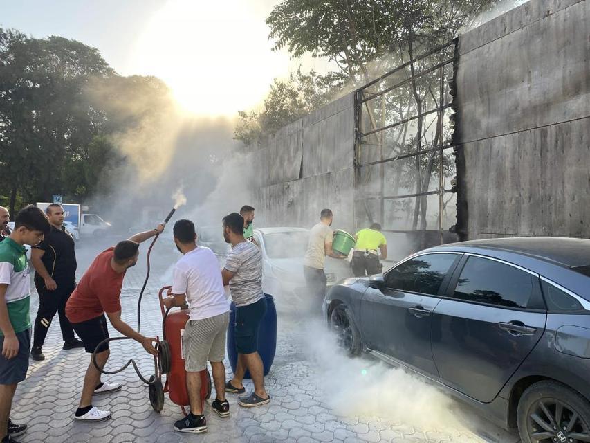 Otoparkta yangın paniği