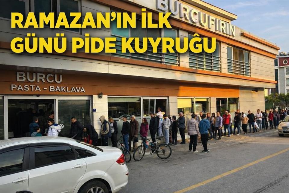 Ramazan’ın ilk günü pide kuyruğu