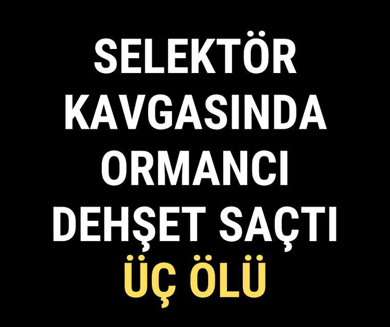 Selektör kavgasında ormancı dehşet saçtı: 3 ölü