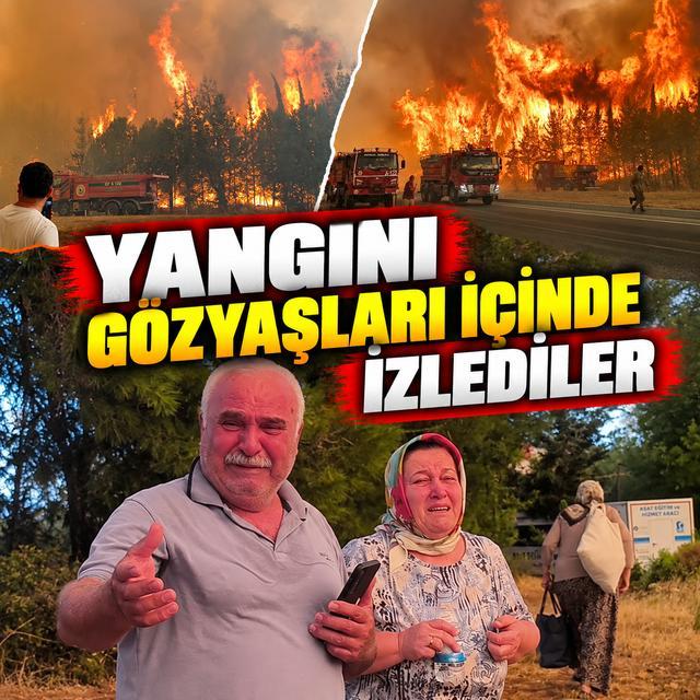 Yangını gözyaşları içinde izlediler