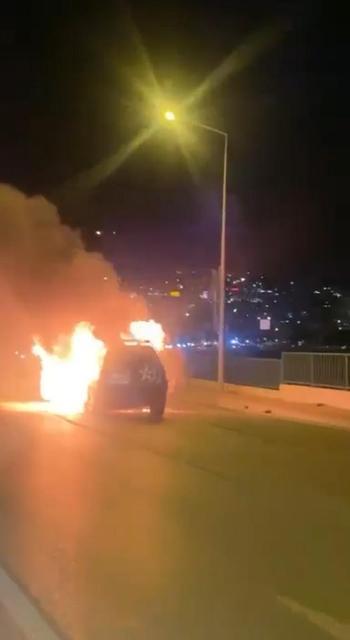 SEYİR HALİNDEKİ OTOMOBİL ALEV TOPUNA DÖNDÜ