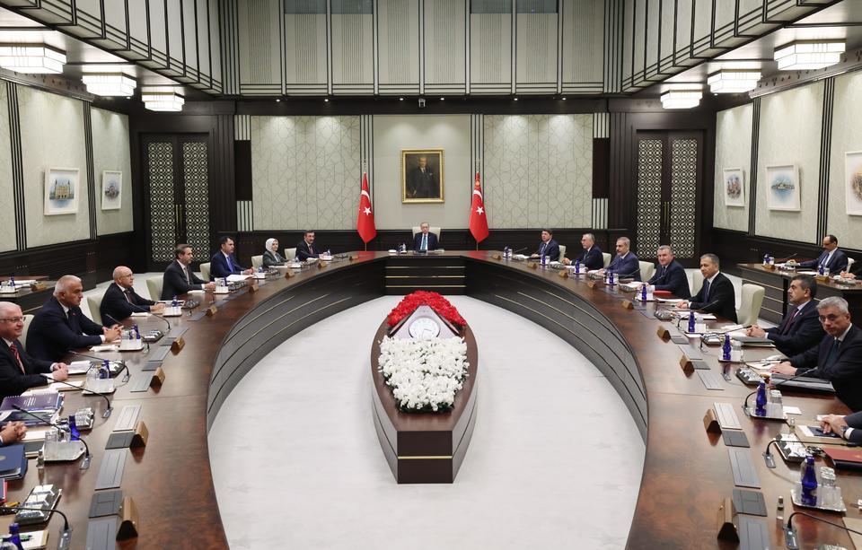 CUMHURBAŞKANLIĞI KABİNESİ, CUMHURBAŞKANI RECEP TAYYİP ERDOĞAN BAŞKANLIĞINDA BEŞTEPE'DE TOPLANDI.