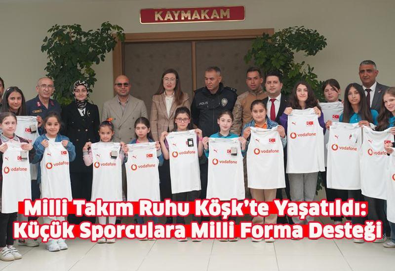 Milli takım ruhu Köşk’te yaşatıldı: Küçük sporculara milli forma desteği