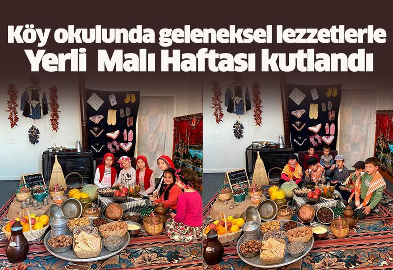Köy okulunda geleneksel lezzetlerle Yerli Malı Haftası kutlandı