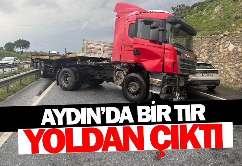 Aydın'da tır yoldan çıktı