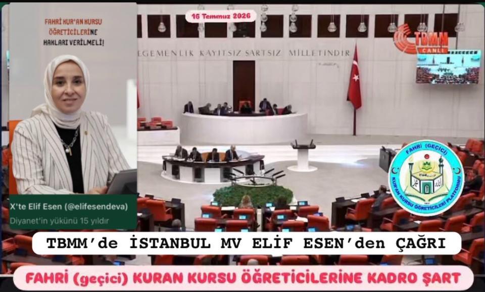 TBMM'de Fahri Kur'an Kursu Öğreticileri İçin Kadro Çağrısı