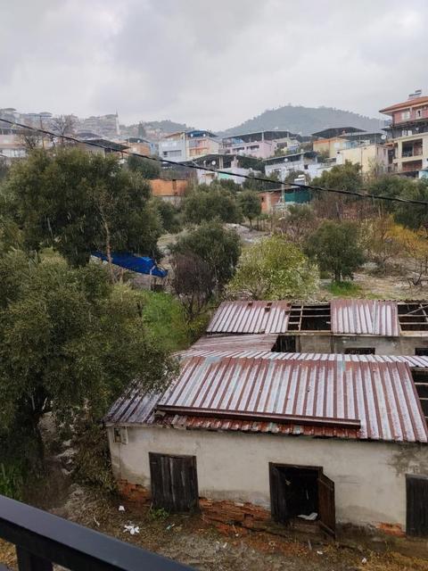 Köşk'te dolu yağışı etkili oldu, yollar beyaza büründü