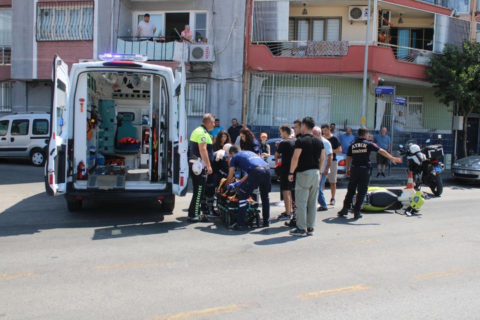 TERS YÖNDEN ÇIKTI, MOTOSİKLETE ÇARPIP KAÇTI