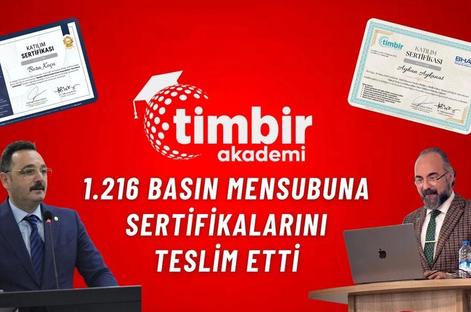 TİMBİR Akademi, bin 216 basın mensubuna sertifikalarını teslim etti