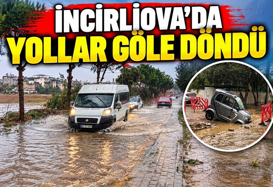 İncirliova'da yollar göle döndü