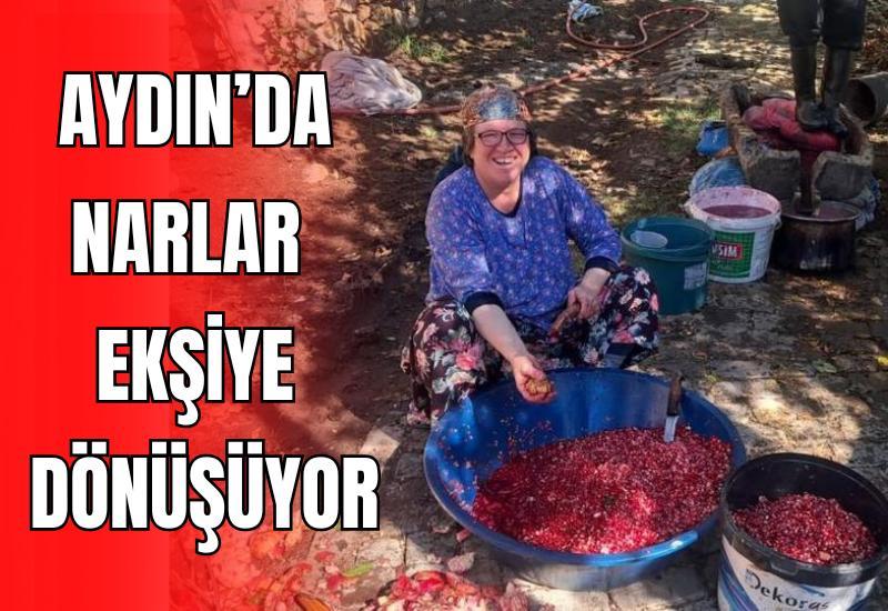 Aydın’da narlar geleneksel yöntemle ekşiye dönüşüyor